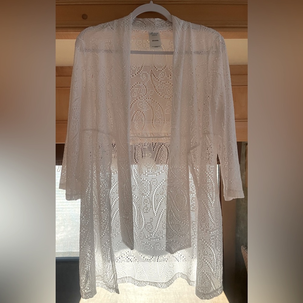 Catalina White Swim Suit Cover Up, Large (12-14)